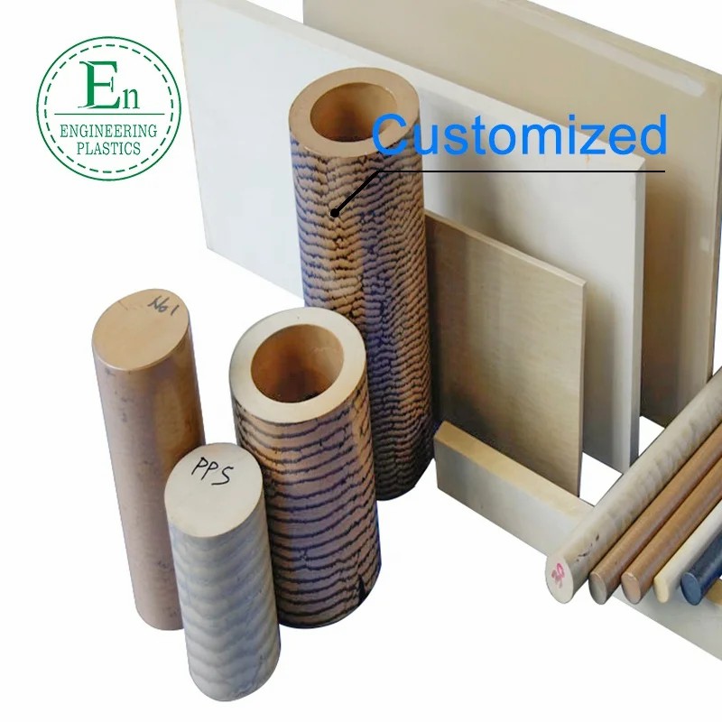 custom Natural color pps board pps+gf40 plus glass fiber board black beige pps bar material