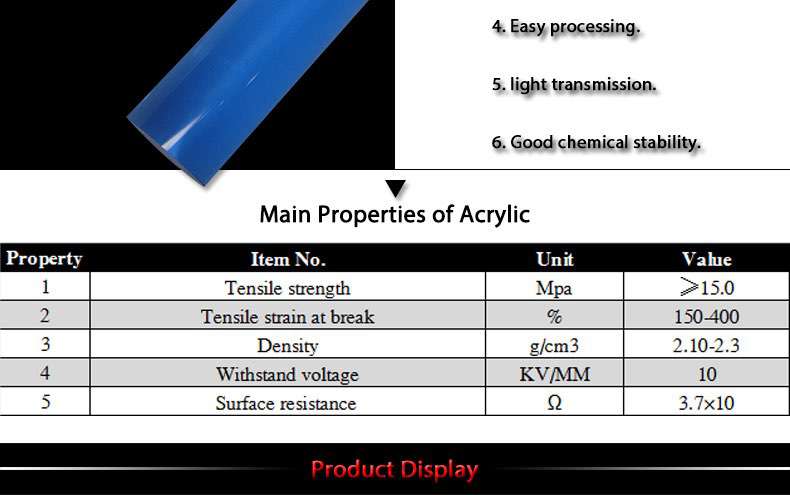 High glossy acrylic rod