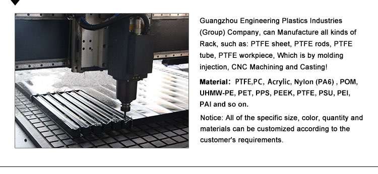 Custom machine application ptfe part