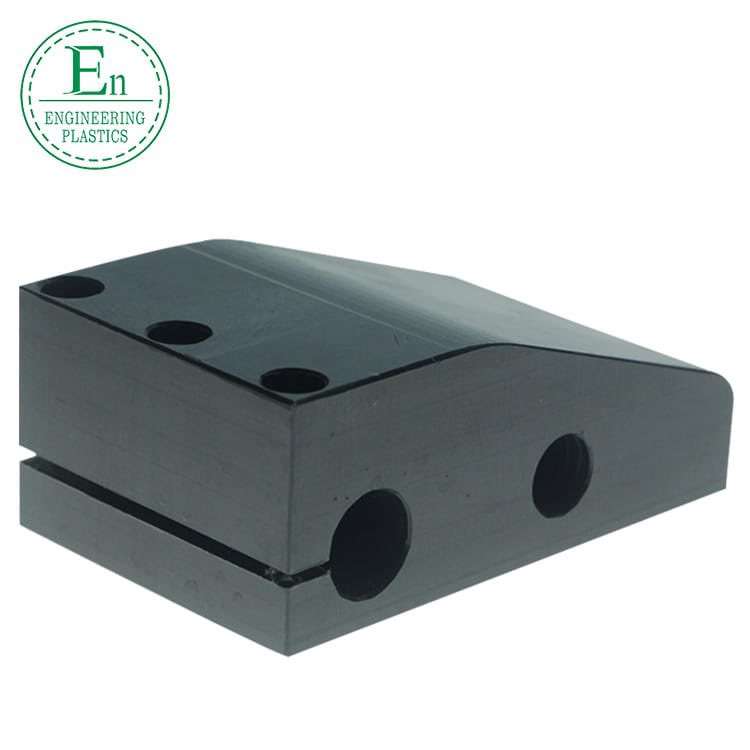 Machined plastic block
