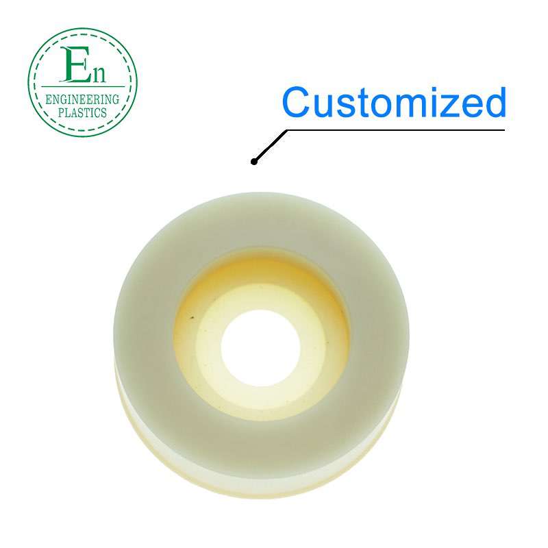 Custom made flanged nylon plastic bushing