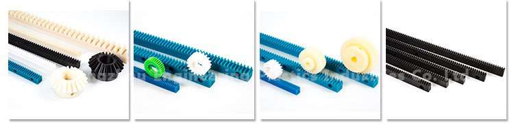 Plastic rack and pinion gears