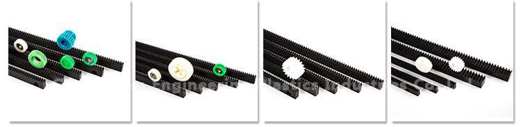 Plastic rack and pinion gears