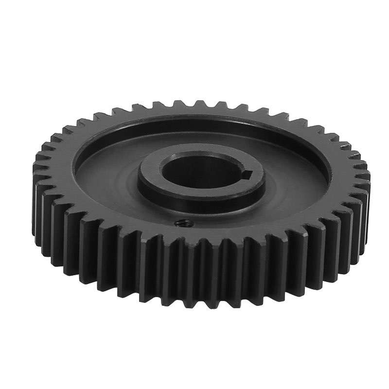 Black plastic nylon tooth gear design drawings customized CNC machined high precision PA6 double spur gear