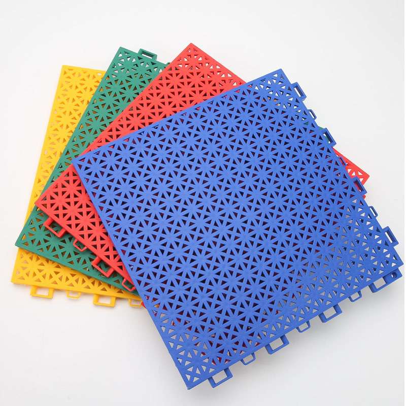 non slip interlocking plastic floor drain tiles for garage high strength plastic flooring