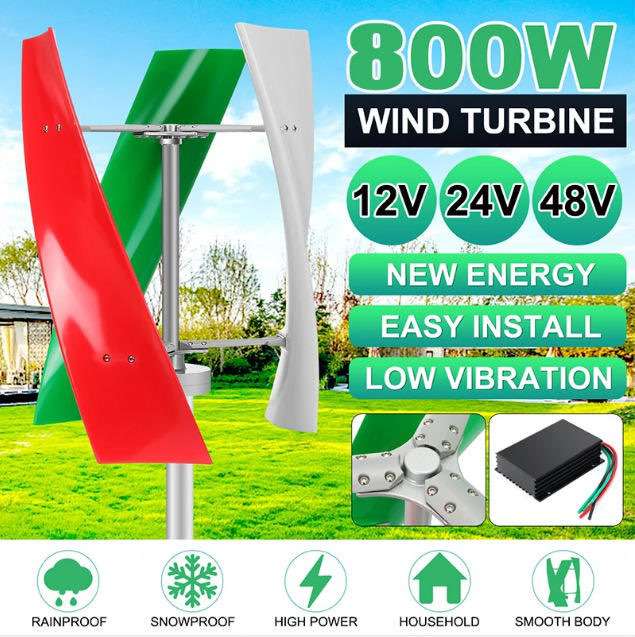 Small vertical axis wind turbine generator for home use